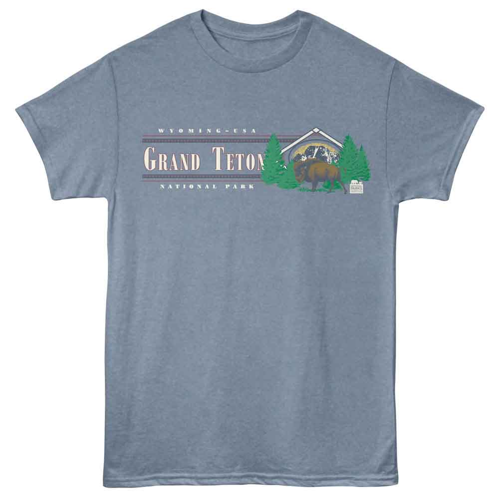 National Parks - GRAND TETON BUFFALO Adult Shirt