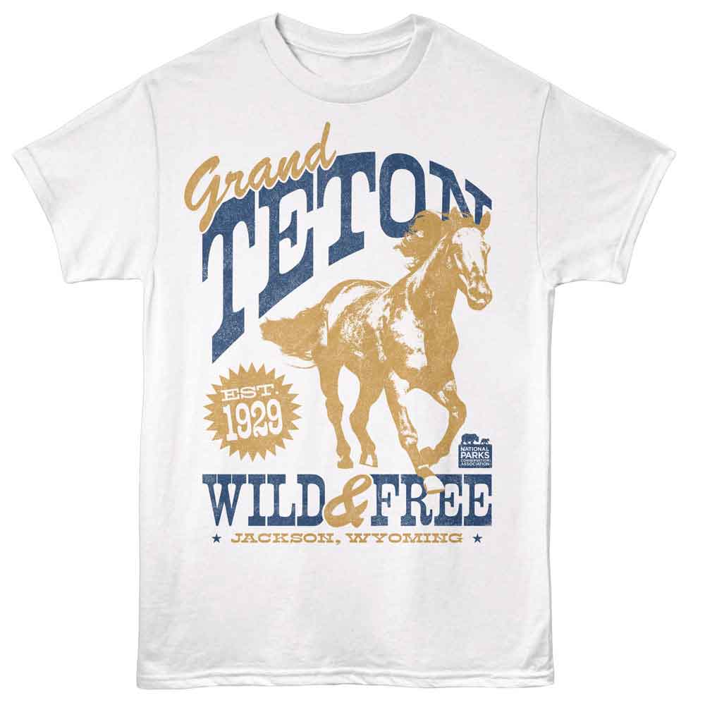 National Parks - TETON WILD AND FREE Adult Shirt
