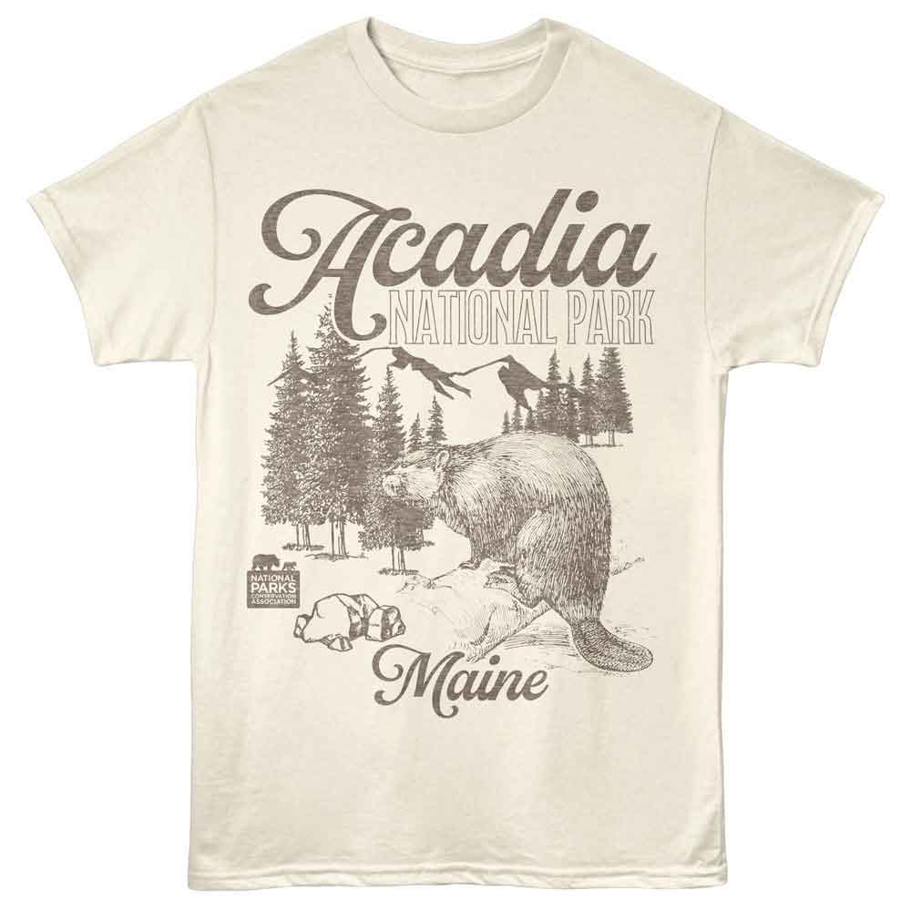 National Parks - ACADIA BEAVER Adult Shirt