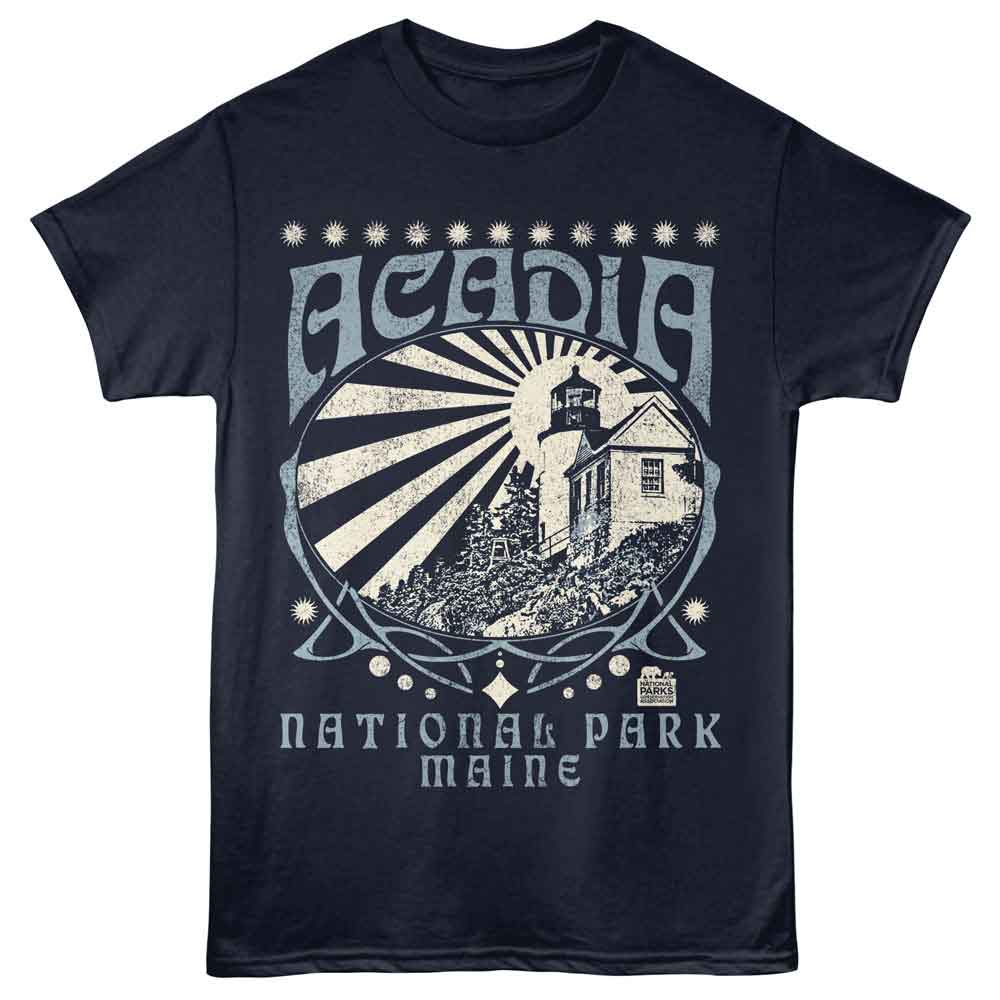 National Parks - ACADIA SHINING LIGHTHOUSE Adult Shirt