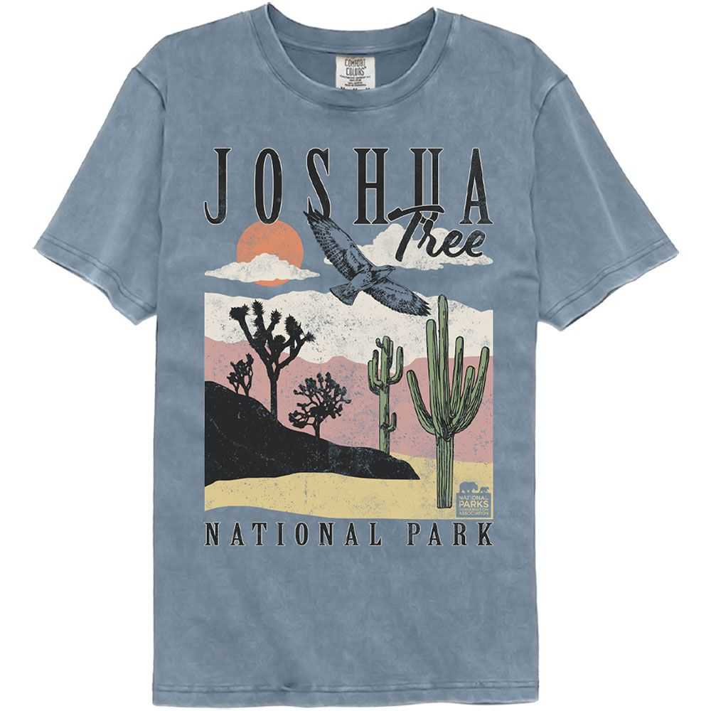 National Parks - JOSHUA TREE LANDSCAPE WITH CACTI Adult Shirt