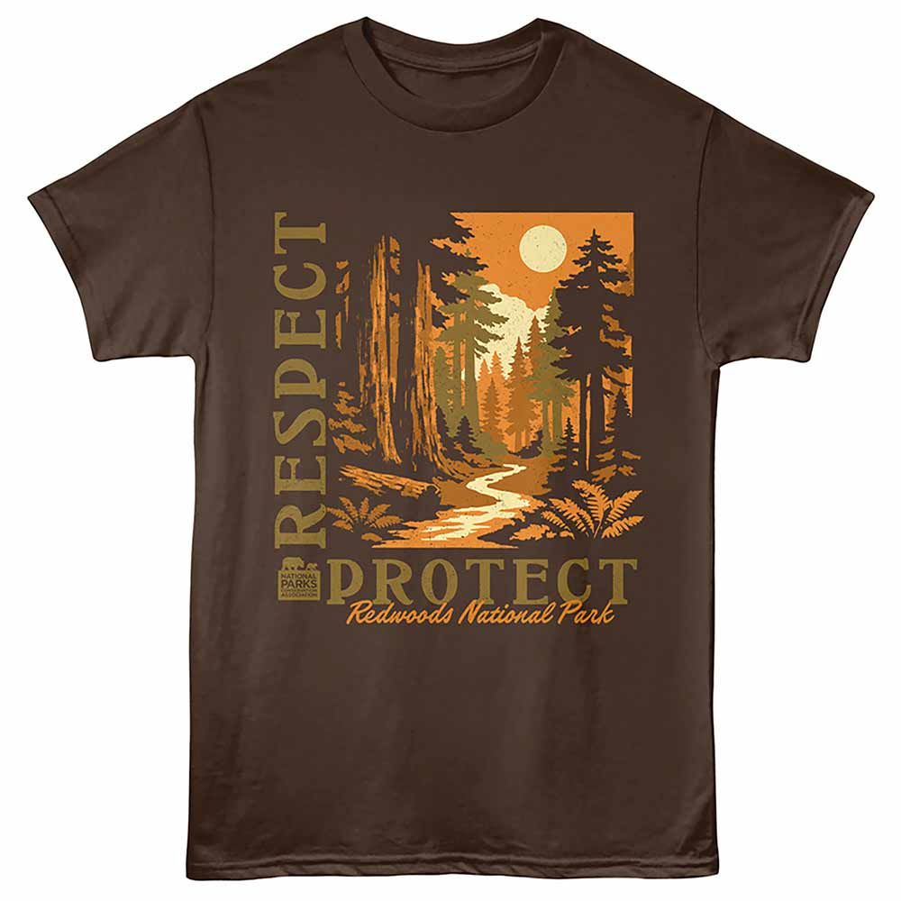 National Parks - RESPECT PROTECT REDWOODS Adult Shirt