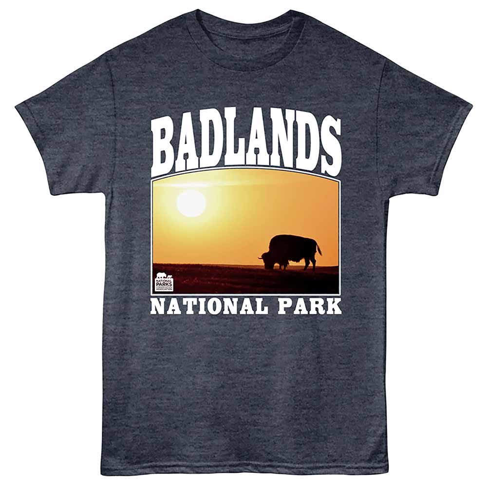 National Parks - BADLANDS BISON Adult Shirt
