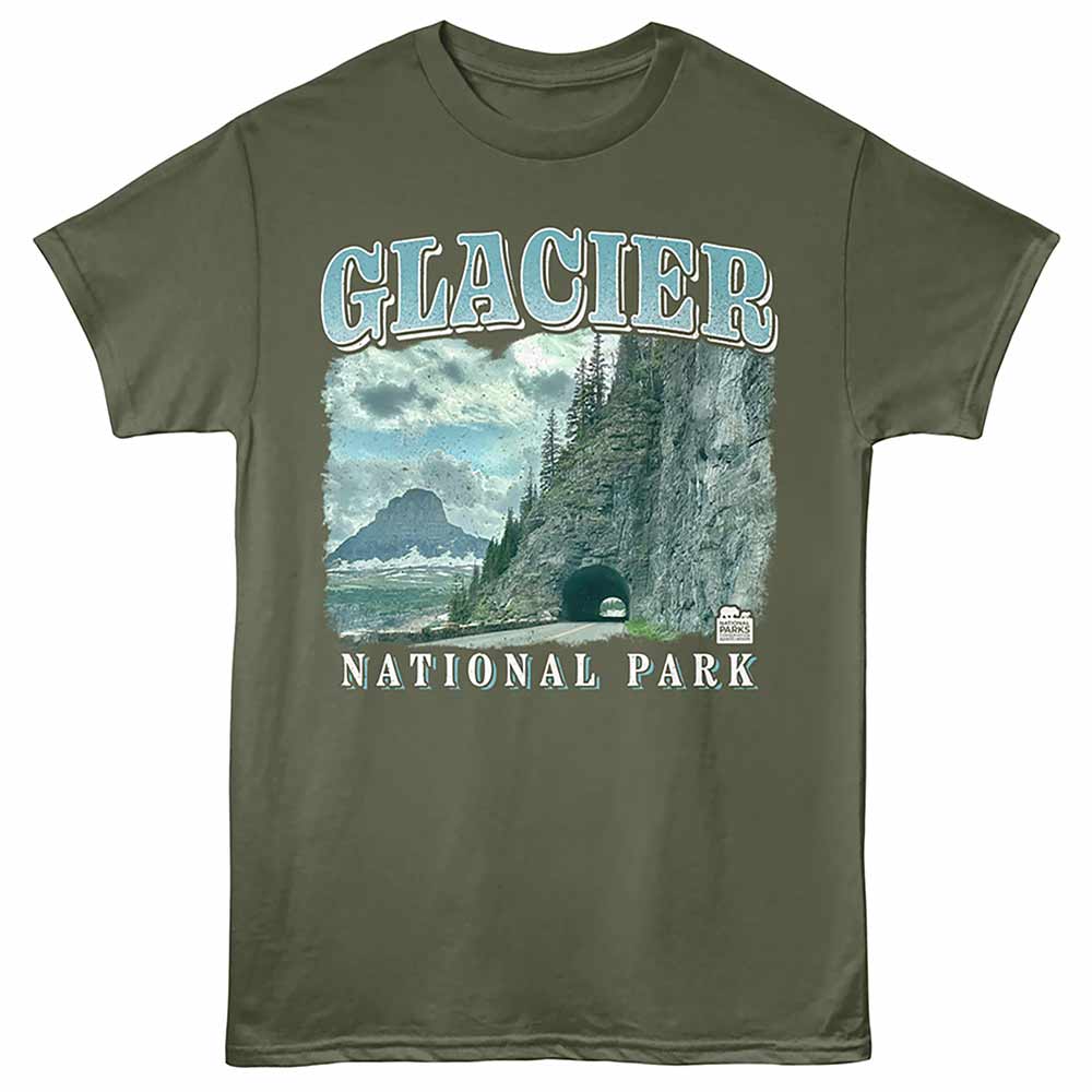 National Parks - GLACIER LIVE TUNNEL Adult Shirt