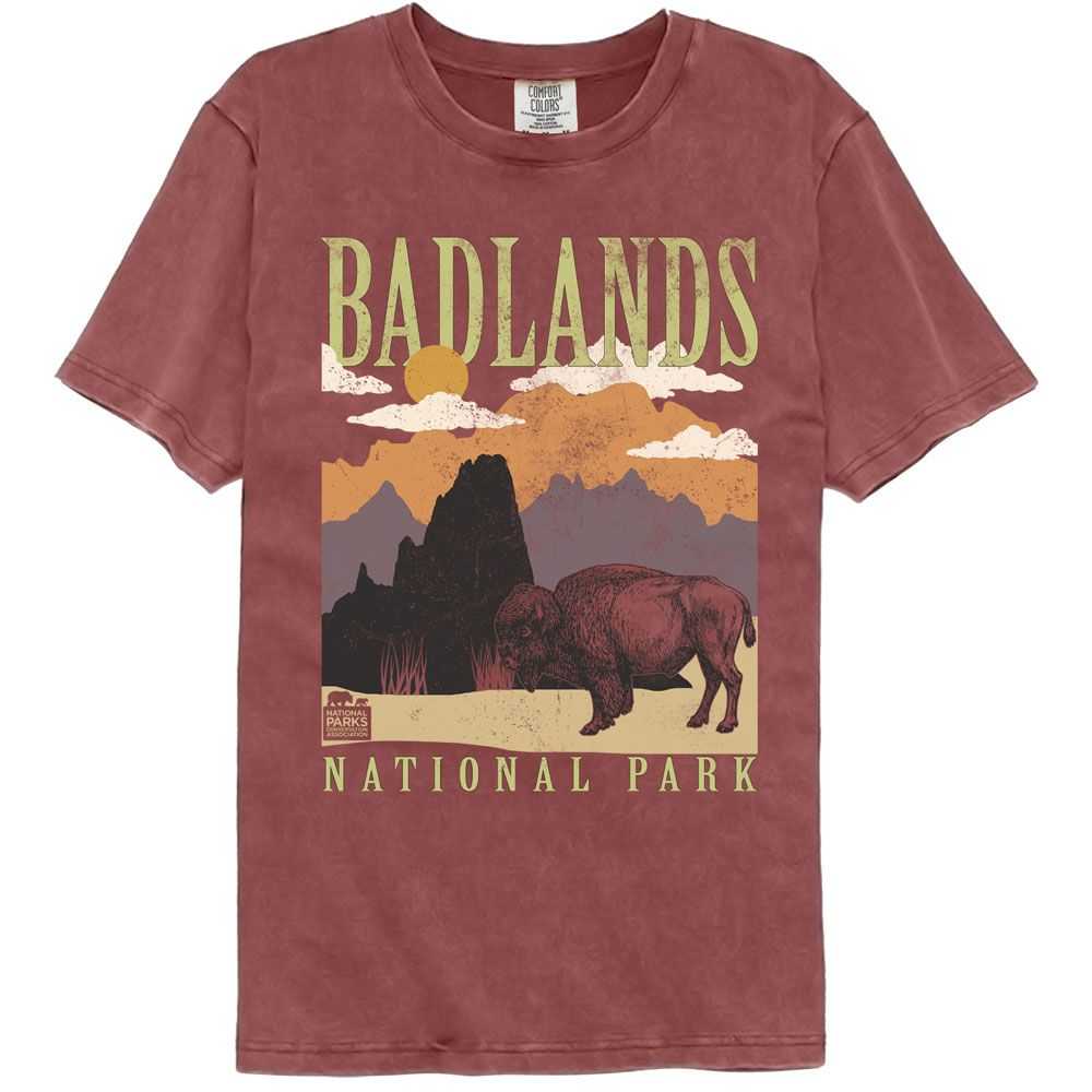 National Parks - BADLANDS MINIMALIST LANDSCAPE Adult Shirt