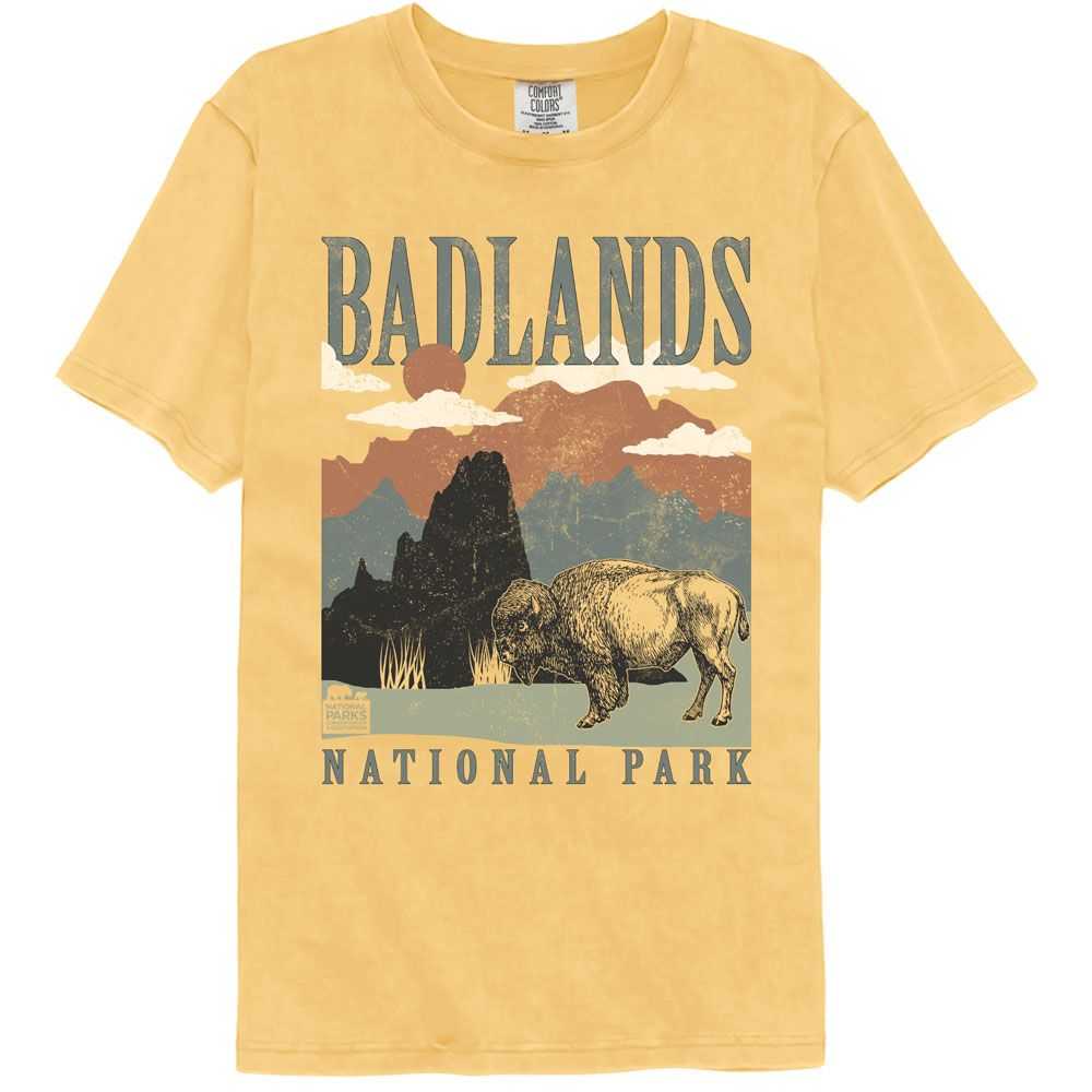 National Parks - BADLANDS MINIMALIST LANDSCAPE Adult Shirt