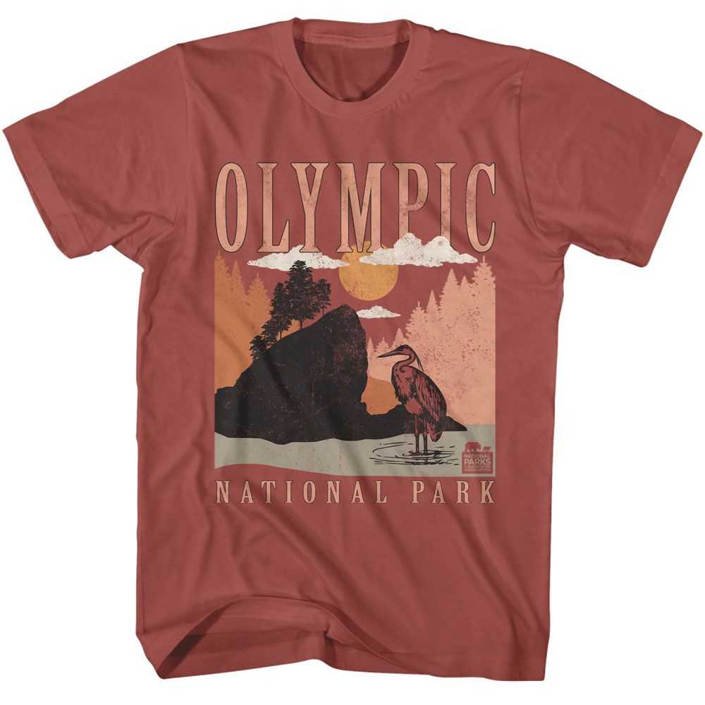 National Parks - OLYMPIC MINIMALIST LANDSCAPE Adult Shirt