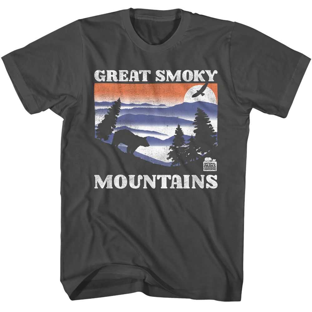 National Parks - GSM BEAR AND MTNS DARK Adult Shirt