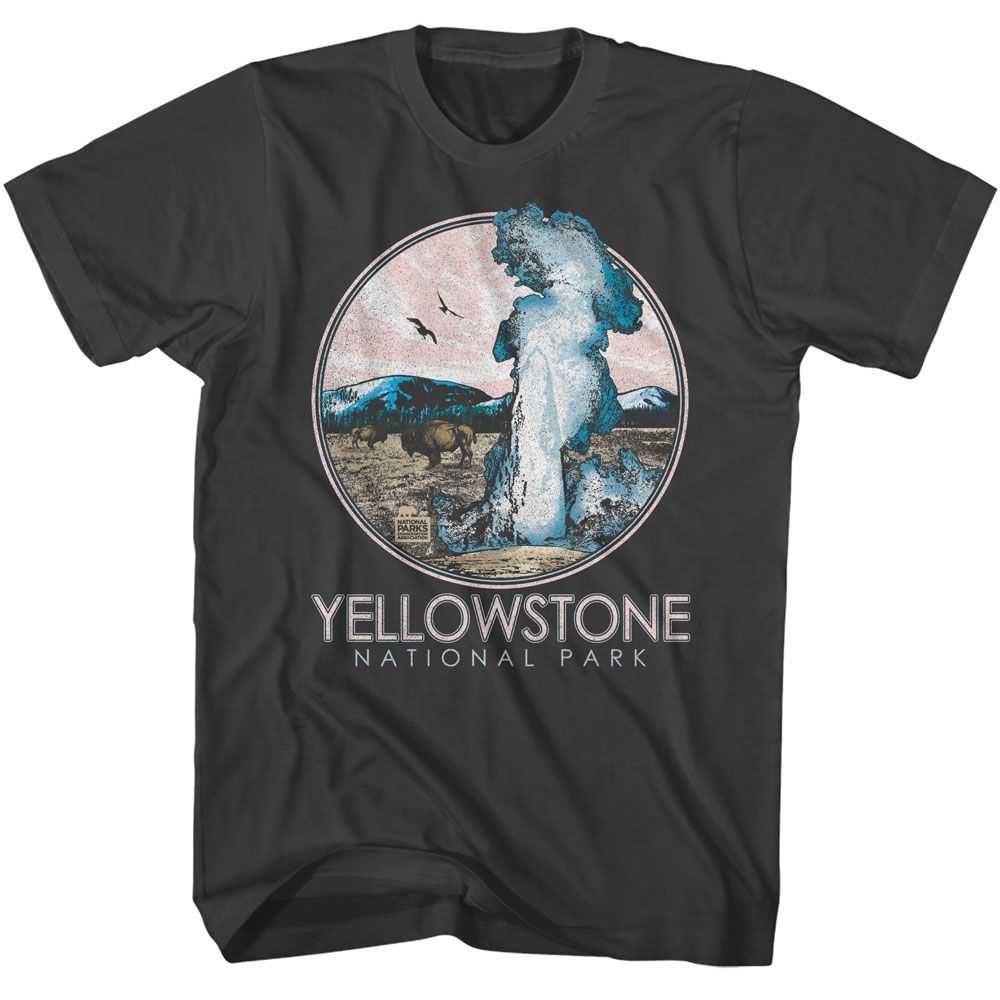 National Parks - YELLOWSTONE GEYSER CIRCLE Adult Shirt