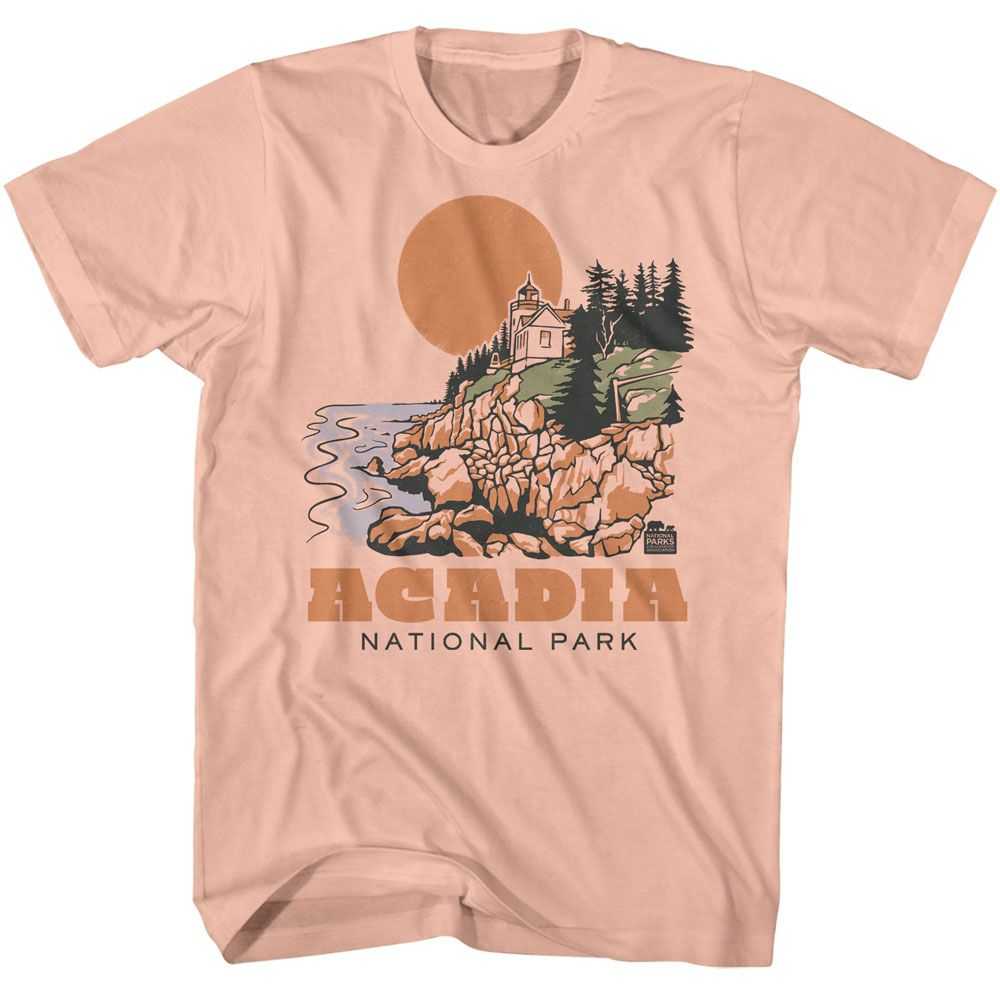 National Parks - ACADIA DRAWN LIGHTHOUSE Adult Shirt