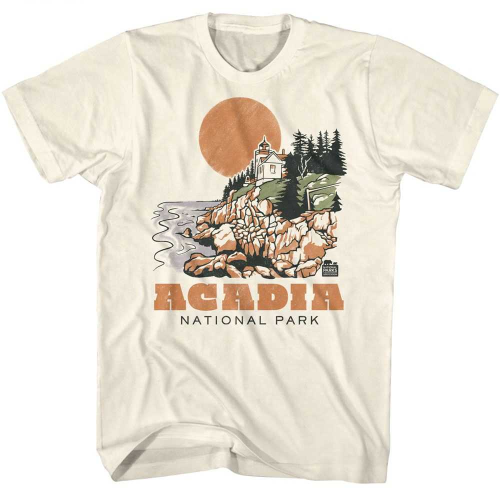 National Parks - ACADIA DRAWN LIGHTHOUSE Adult Shirt