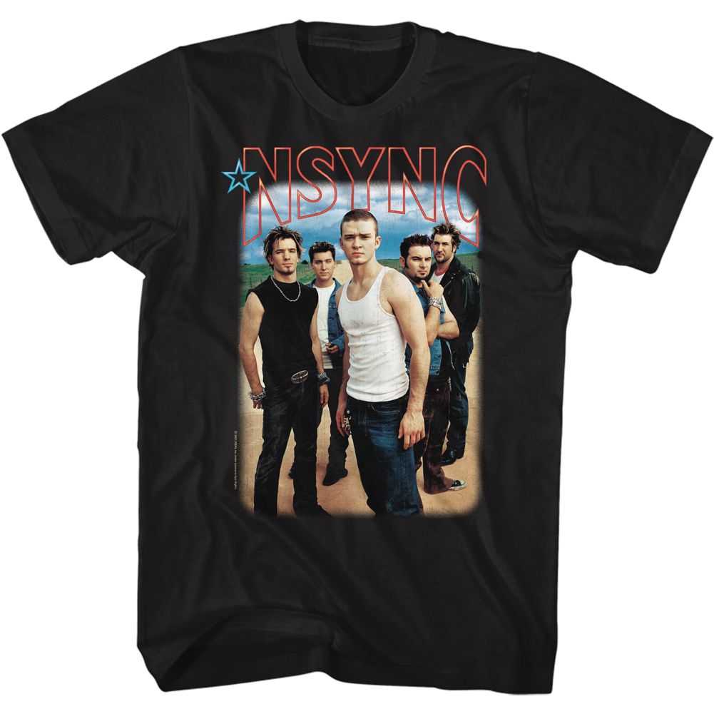 NSYNC - BLU SKIES AND LOGO Adult Shirt