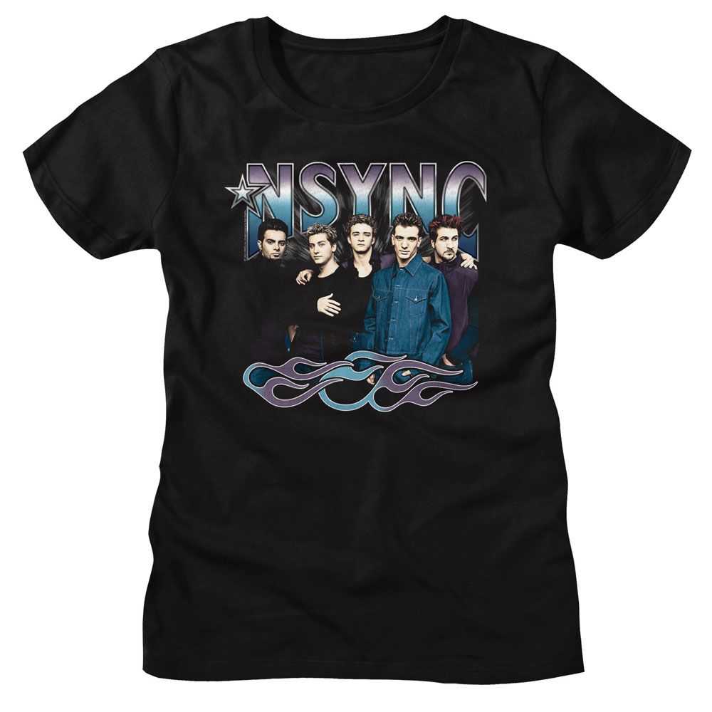 NSYNC - NSYNC COOL TONES AND FLAMES Adult Shirt