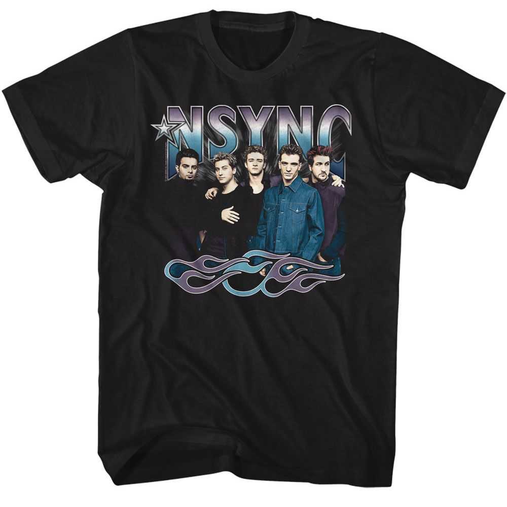 NSYNC - NSYNC COOL TONES AND FLAMES Adult Shirt
