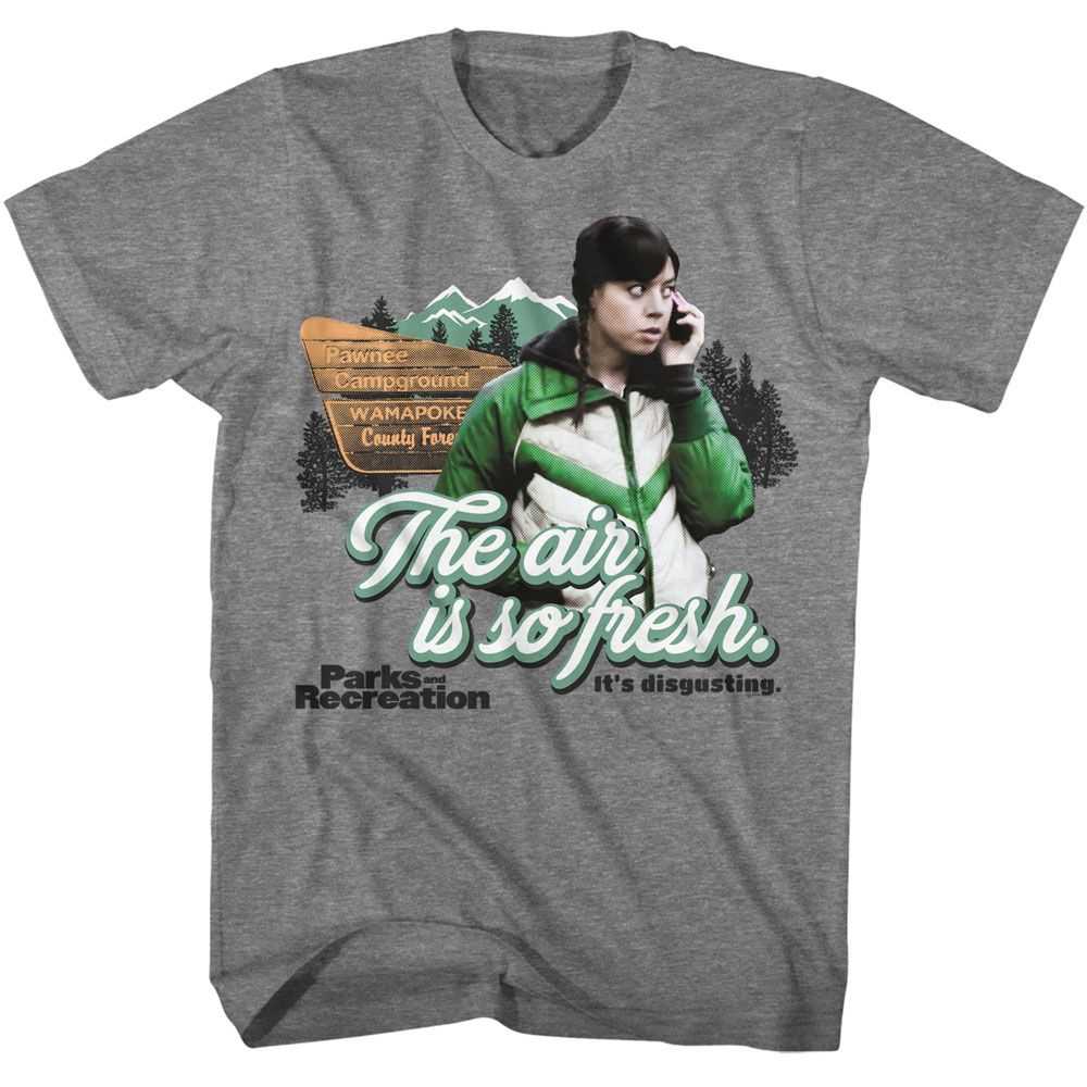 Parks and Recreation - PARKS AND RECREATION THE AIR IS SO FRESH Adult Shirt