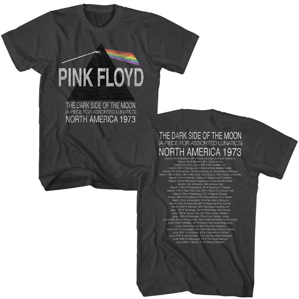 Pink Floyd - PINK FLOYD NORTH AMERICA 1973 2 SIDES Adult Shirt