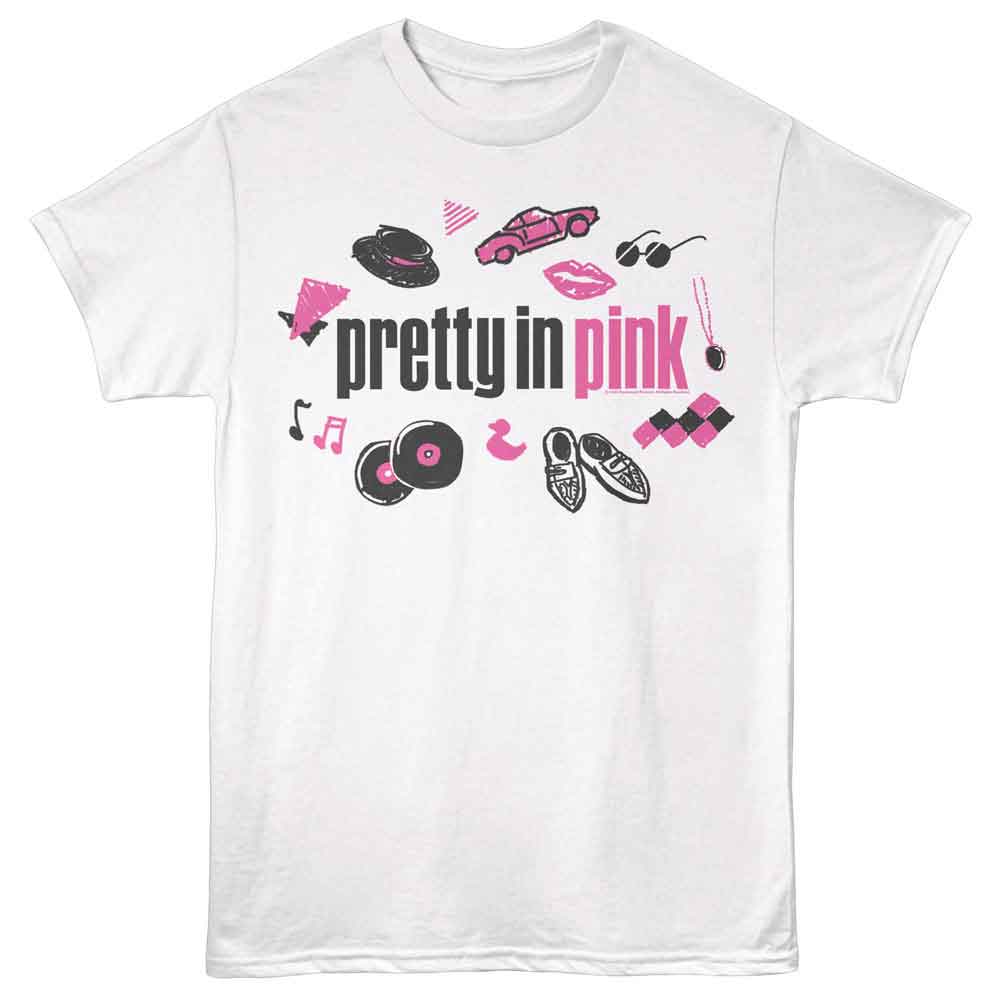 Pretty In Pink - PRETTY IN PINK SCRIBBLE GRAPHICS Adult Shirt