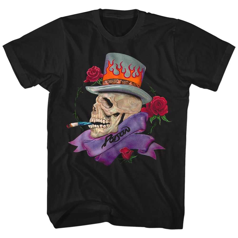 Poison - SKULL SMOKIN POISON Adult Shirt
