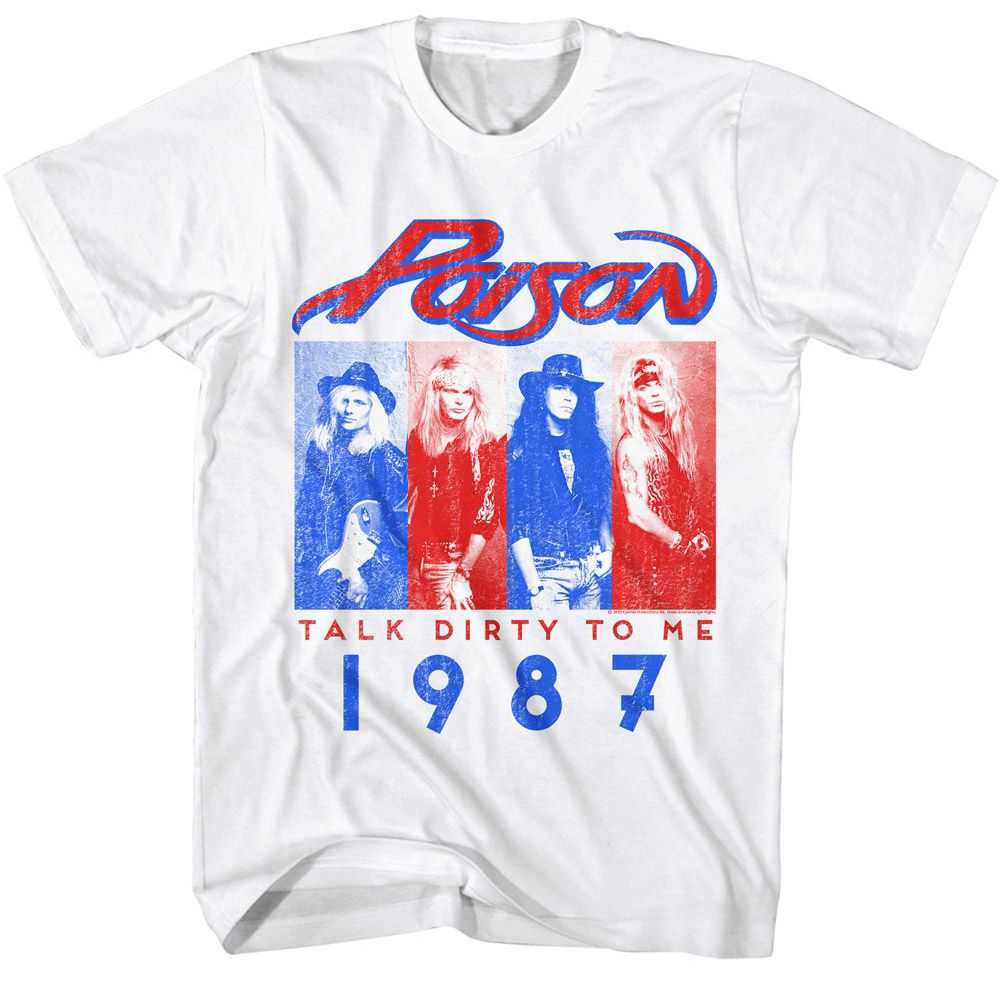 Poison - POISON TALK DIRTY 1987 Adult Shirt
