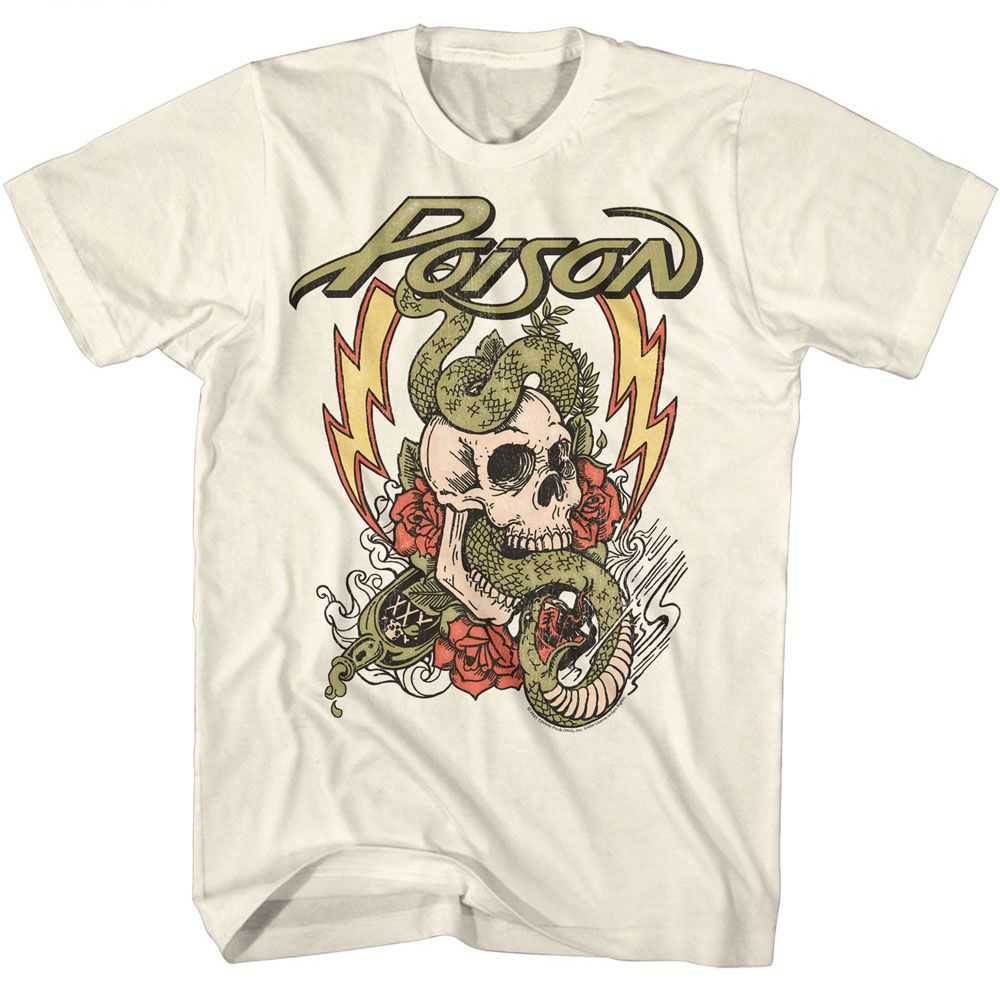 Poison - POISON FADE COLOR SKULL Adult Shirt