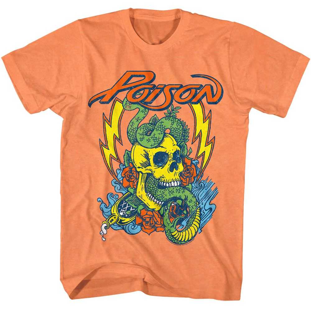 Poison - POISON SNAKE SKULL Adult Shirt