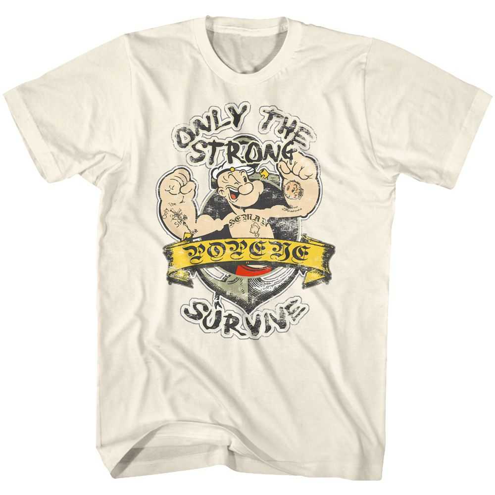 Popeye - ONLY THE STRONG Adult Shirt