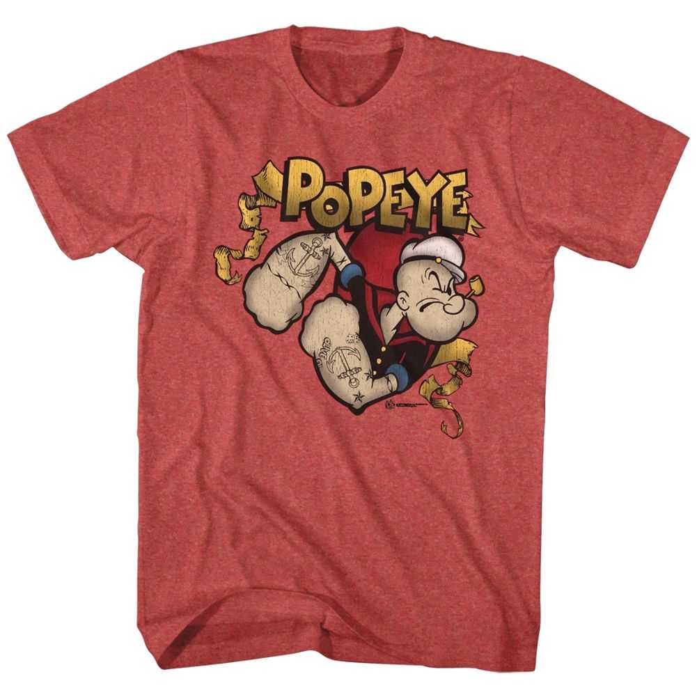 Popeye - GOLD BANNER Adult Shirt