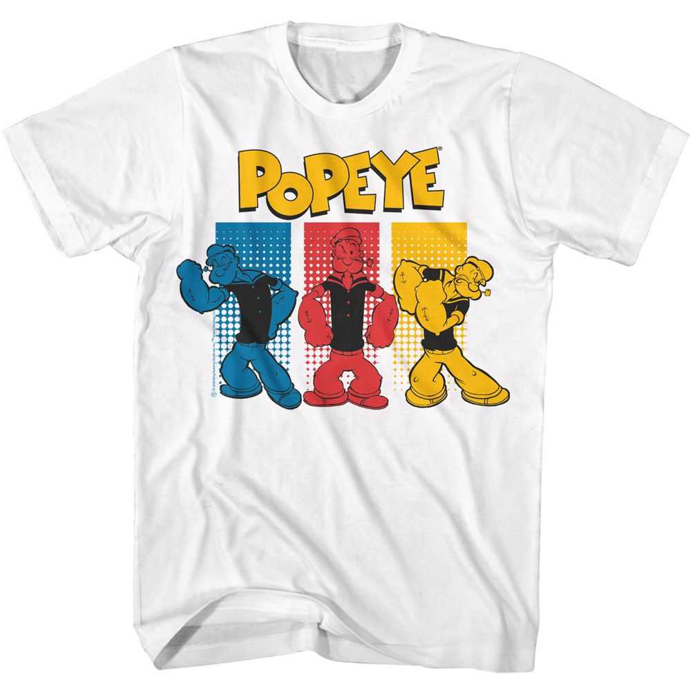 Popeye - POPEYE HALFTONE RECTANGLES Adult Shirt