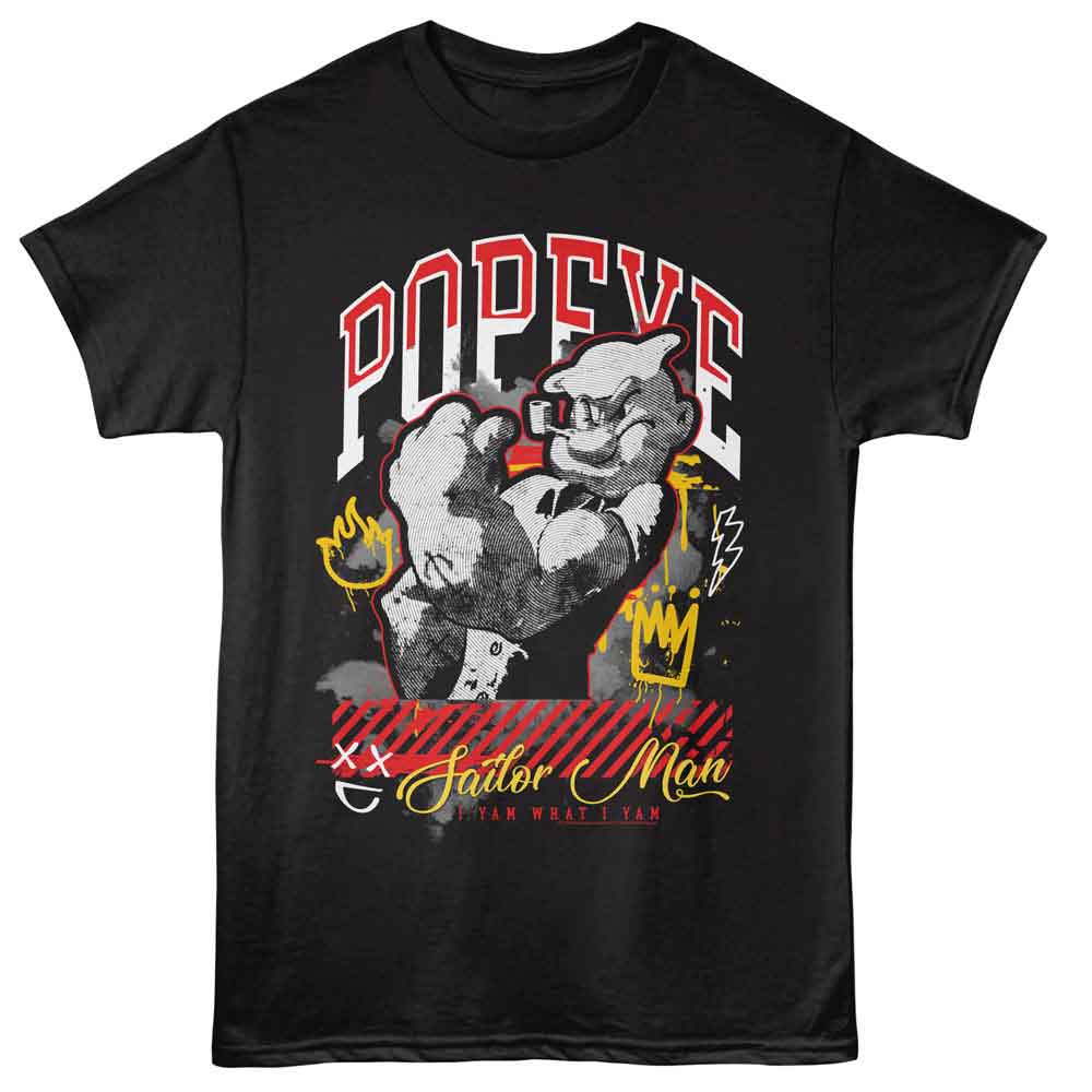 Popeye - POPEYE SAILOR MAN GRAFFITI Adult Shirt