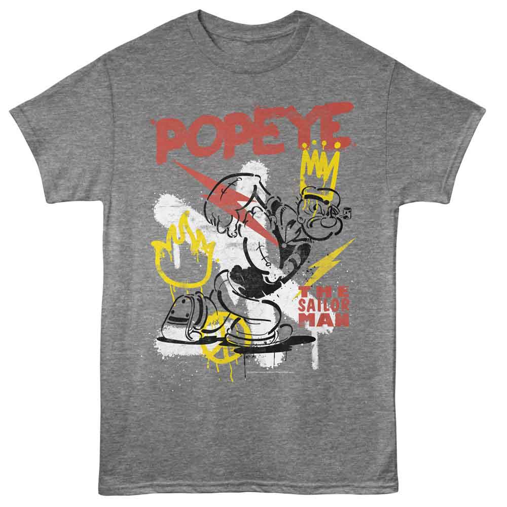 Popeye - POPEYE GRAFFITI Adult Shirt
