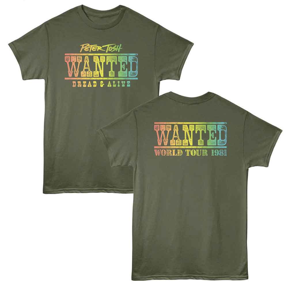 Peter Tosh - PETER TOSH WANTED WORLD TOUR Adult Shirt