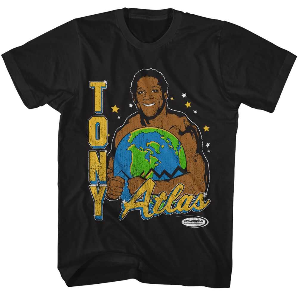 Powertown - POWERTOWN TONY ATLAS HOLDING EARTH Adult Shirt