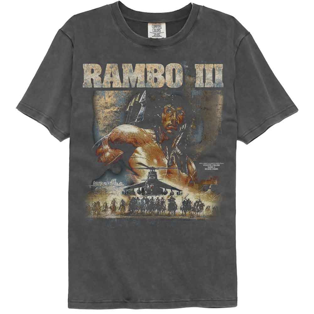 Rambo - RAMBO 3 CHOPPER POSTER Adult Shirt