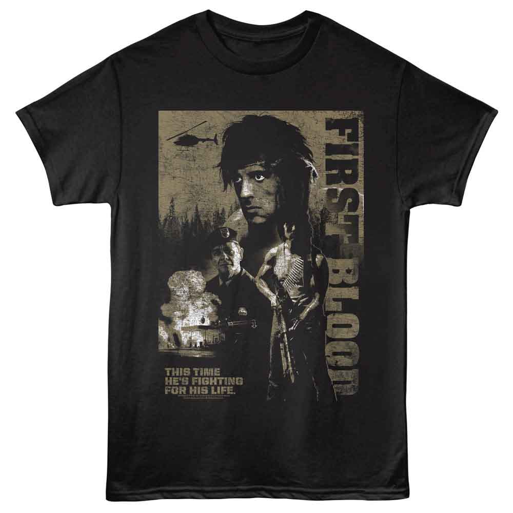 Rambo - RAMBO FIGHTING FOR HIS LIFE Adult Shirt