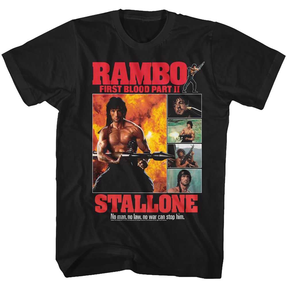 Rambo - PART II COLLAGE Adult Shirt