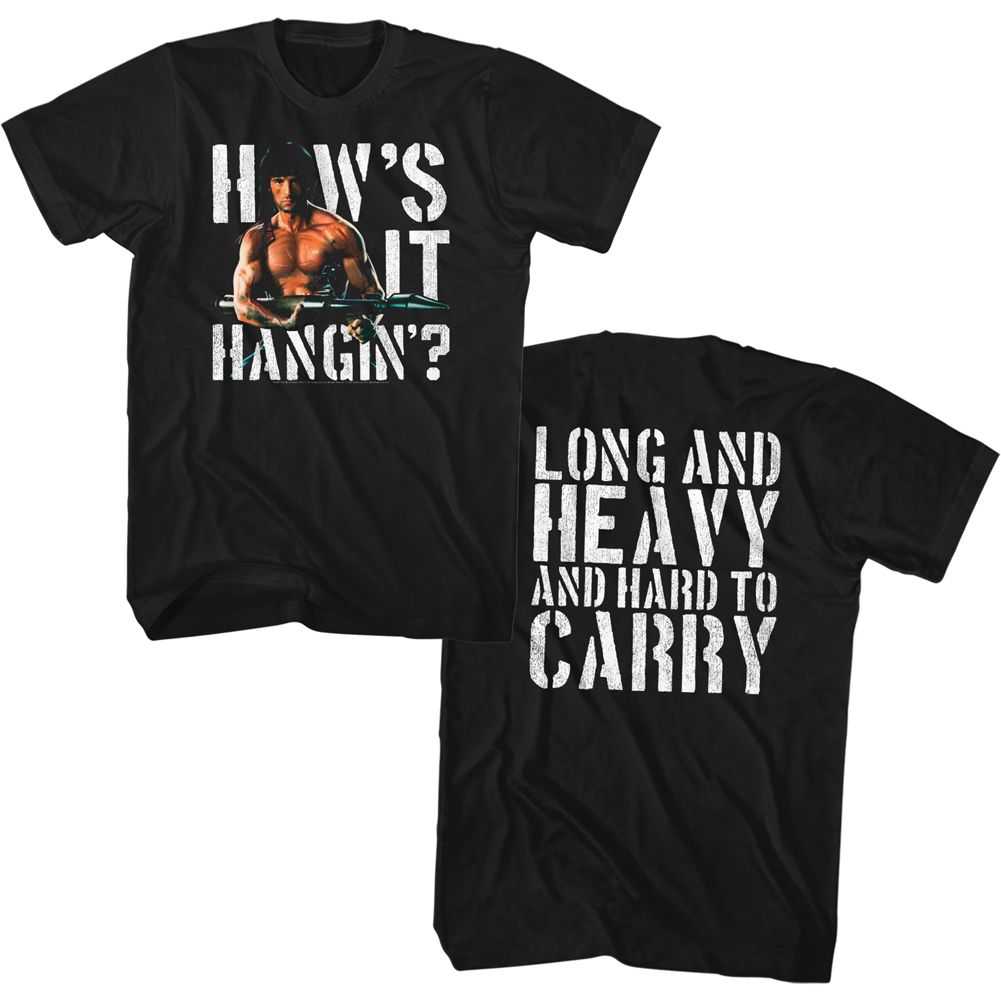 Rambo - HOWS IT HANGIN Adult Shirt