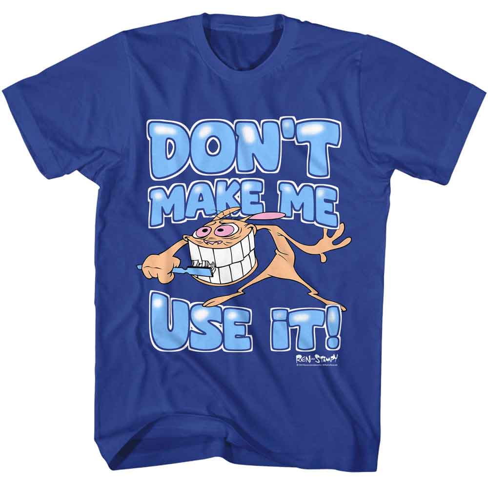 Ren and Stimpy - REN AND STIMPY DONT MAKE ME Adult Shirt