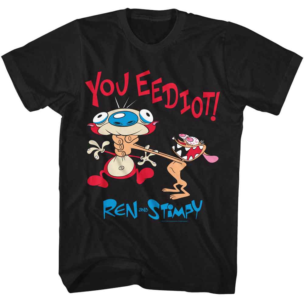 Ren and Stimpy - REN AND STIMPY YOU EEDIOT Adult Shirt