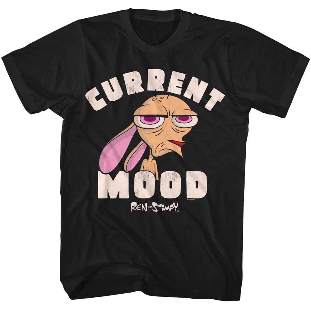 Ren and Stimpy - REN AND STIMPY CURRENT MOOD Adult Shirt