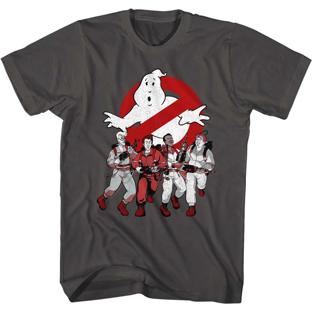 The Real Ghostbusters - GBUSTERS AND LOGO Adult Shirt