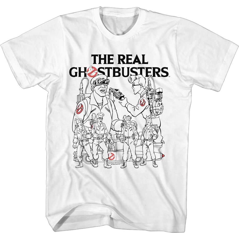 The Real Ghostbusters - LINE ART Adult Shirt