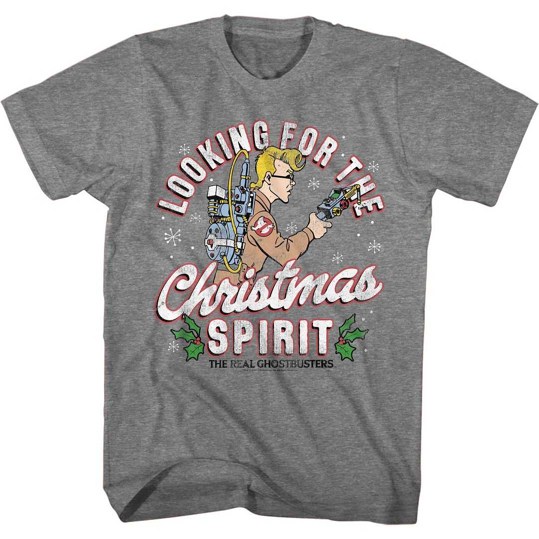 The Real Ghostbusters - THE REAL GHOSTBUSTERS CHRISTMAS SPIRIT Adult Shirt