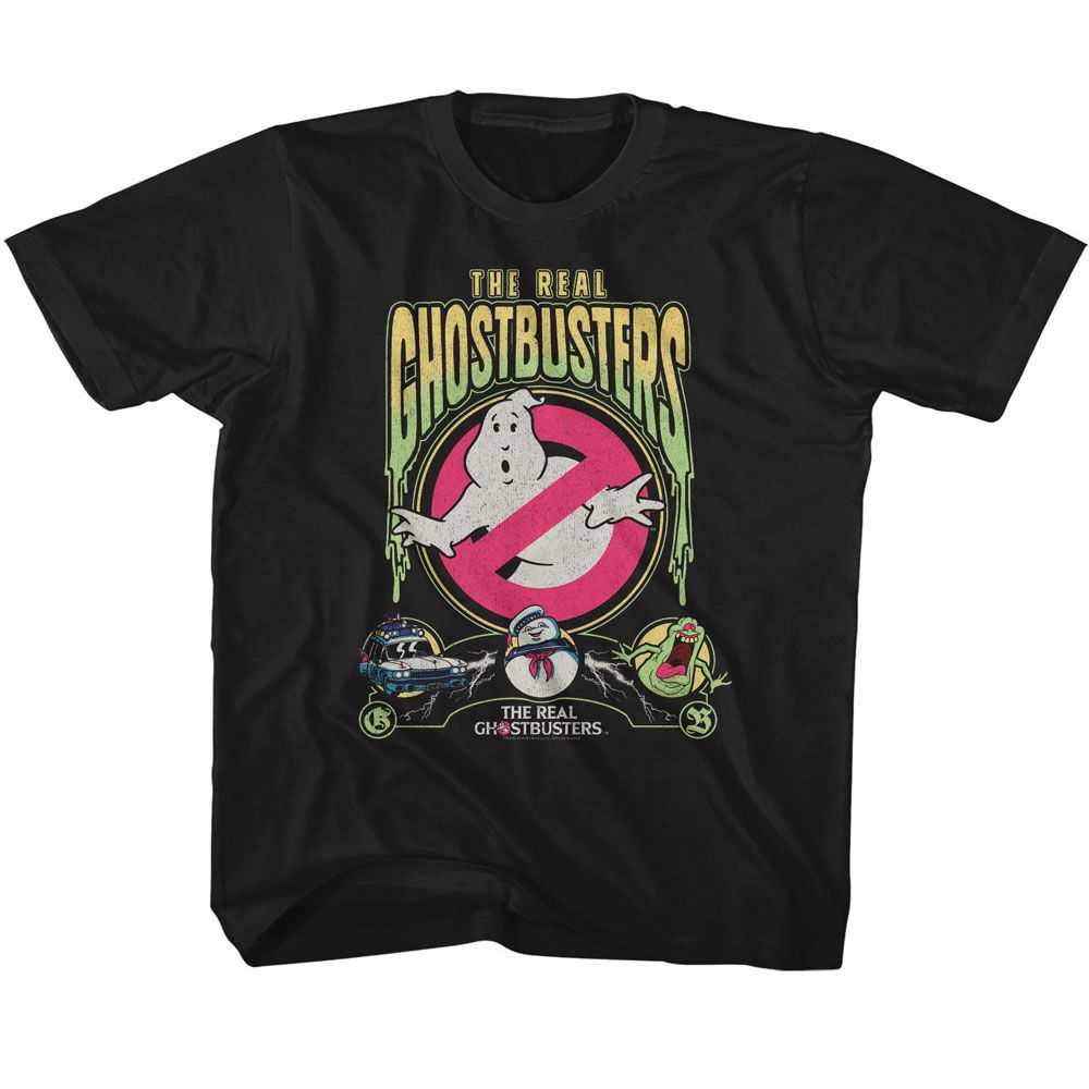 The Real Ghostbusters - RGB SLIME TEXT Youth Shirt