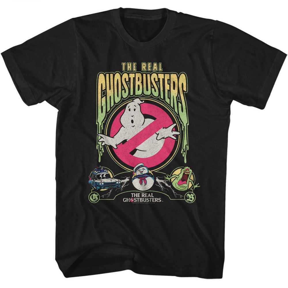 The Real Ghostbusters - RGB SLIME TEXT Adult Shirt