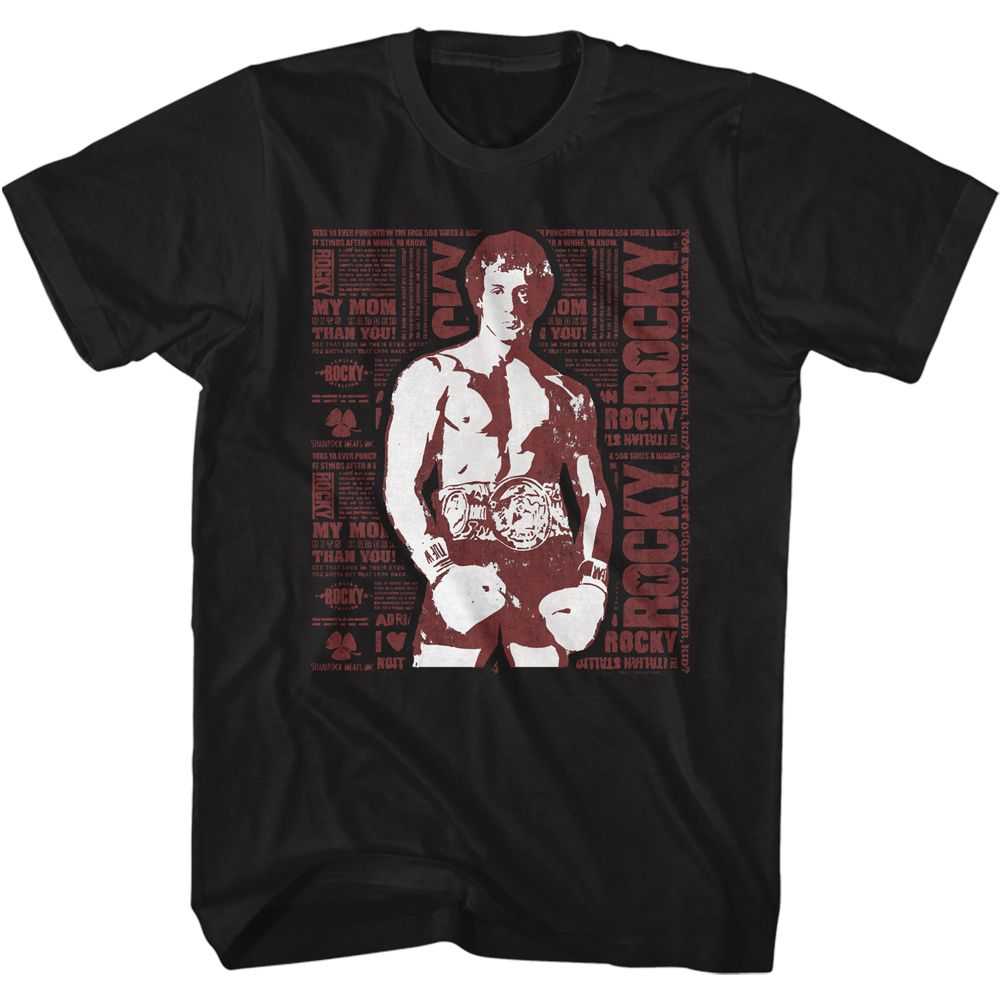 Rocky - NEWSPAPER PRINT Adult Shirt