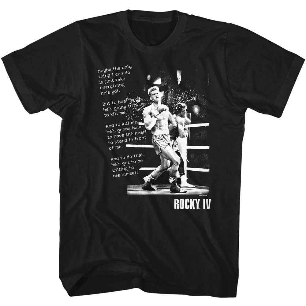 Rocky - ROCKY IV MONOLOGUE Adult Shirt