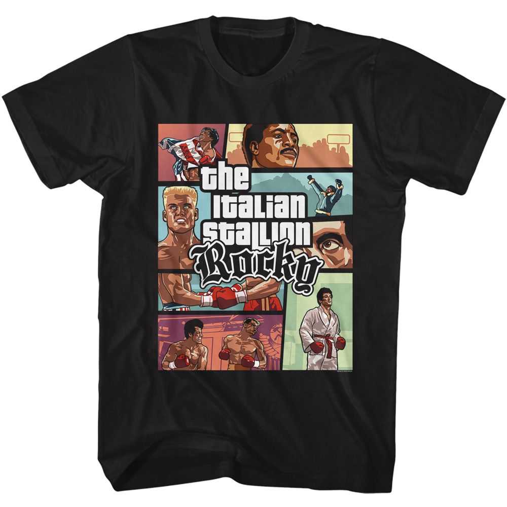 Rocky - ROCKY SCENE PANELS Adult Shirt