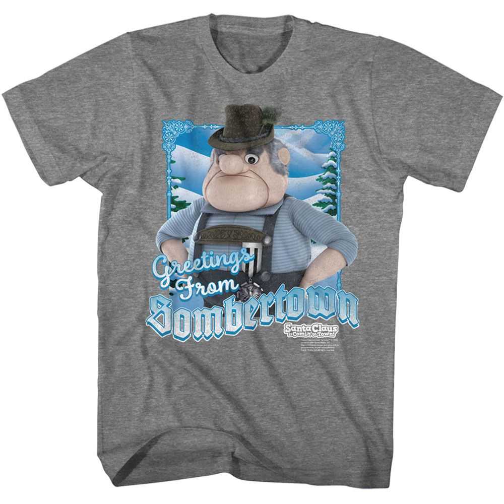 Santa Claus Is Coming to Town - SANTA CLAUS GREETINGS FROM SOMBERTOWN Adult Shirt