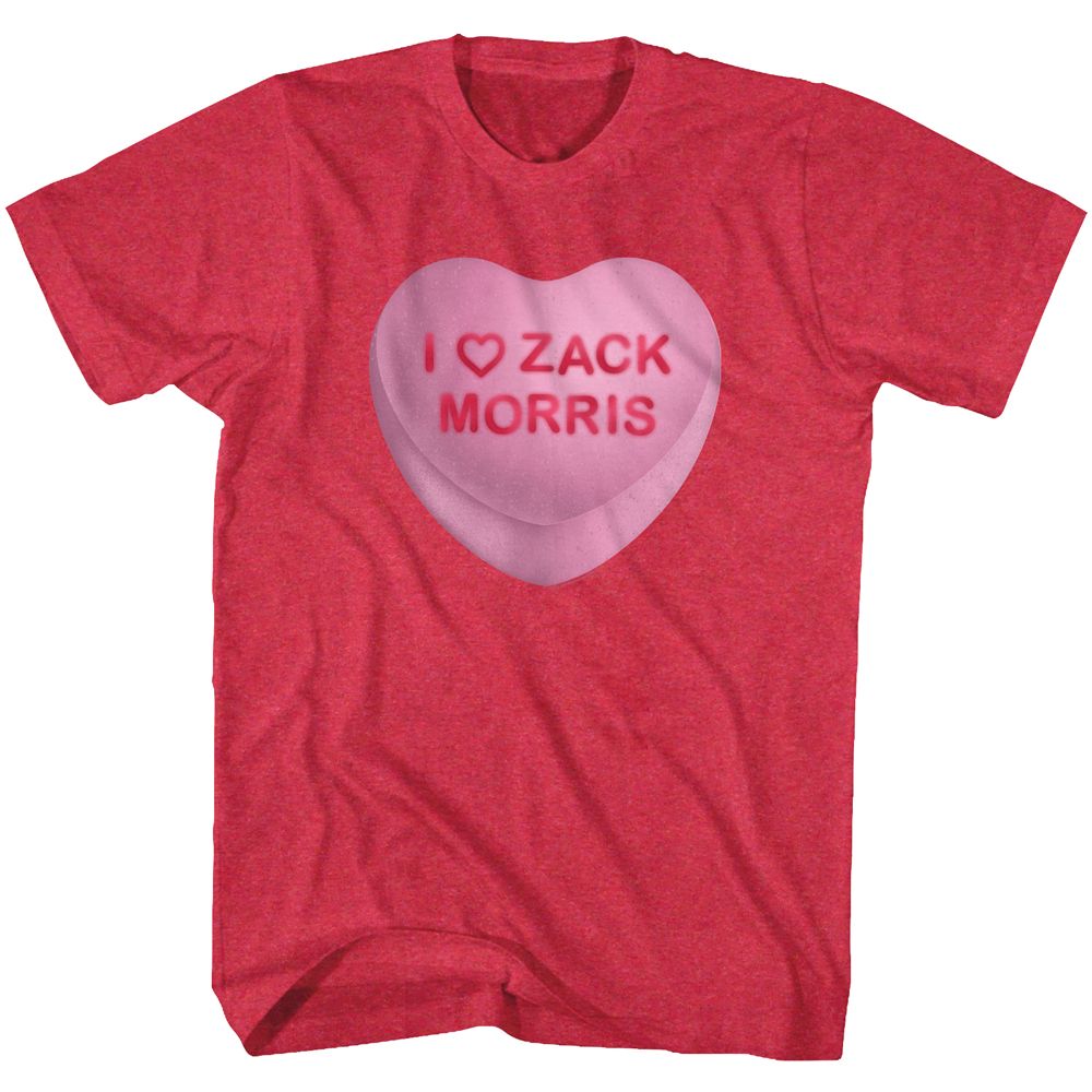 Saved By The Bell - ZACK CANDY HEART Adult Shirt