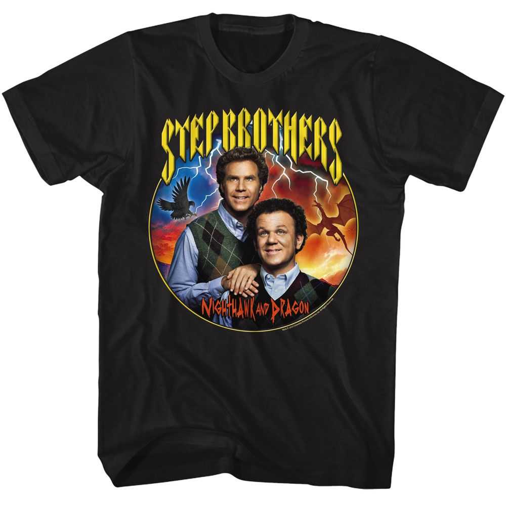 Step Brothers - STEP BROTHERS NIGHTHAWK AND DRAGON Adult Shirt